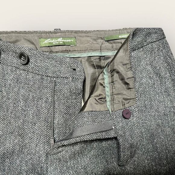 Eddie Bauer Pants Women’s 8 Blakely Fit Wool Silk Blend Gray Dress Trousers - Picture 3 of 9